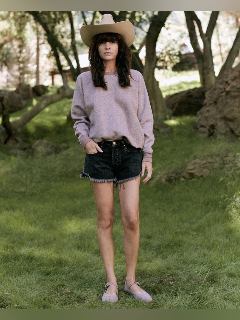 THE GREAT. The College Sweatshirt in Quartz Size 1